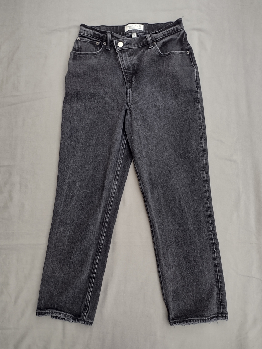 Abercrombie & Fitch 90s Straight Ultra High Rise Crossover Jeans Curve Love XS